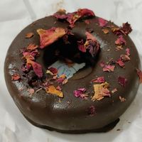 Chocolate 'donut' at Rock'n'Raw in Belgrade