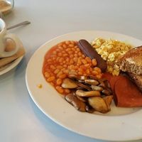 Regular vegan breakfast at The Kitchen on Great Moor Street in Bolton