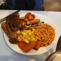 Veggie breakfast at The Kitchen on Great Moor Street in Bolton