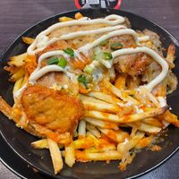Plant-based Buffalo Loaded Fries  at The Sporting Globe in Narre Warren