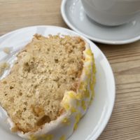 Vegan lemon cake and green tea   at Heligan Kitchen & Bakery in St Austell