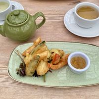 Vegan 💚 and gluten free vegetable tempura    at Heligan Kitchen & Bakery in St Austell
