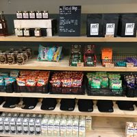 Shop with vegan goodies at Joey's Cafe in Ambleside