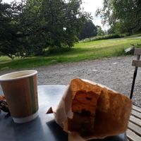 Jammy dodger blondie at Joey's Cafe in Ambleside