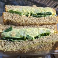 Coronation chickpea sandwich at Joey's Cafe in Ambleside