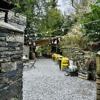 Outside seating   at Joey's Cafe in Ambleside