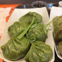 steamed veggie dumplings  at Dumpling Man in New York City