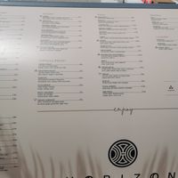 Menu at Horizon in Zakynthos