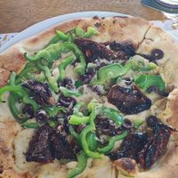 Vegan pizza € 10,90 at Horizon in Zakynthos