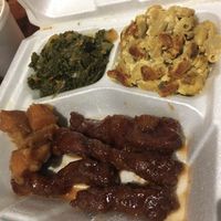 Soul plate   at Vegan World Cafe in Chicago