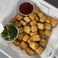 tofu bites   at Vegan World Cafe in Chicago