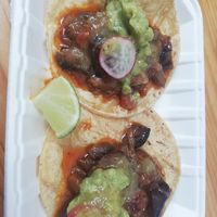 Mushroom tinga at Surfin' Tacos in Bilbao