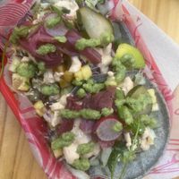 Chipotle tacos  at Surfin' Tacos in Bilbao