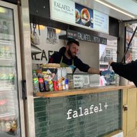 Falafel stall at Falafel + in London
