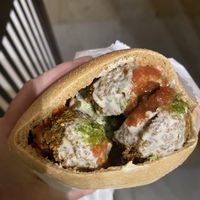 Falafel pita! Delicious 😋  #Veganuary at Falafel + in London