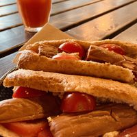 Breakfast baguette  at Revival in West London