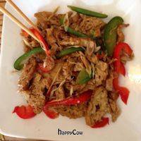 Fried gluten with green chili at May Trang - White Cloud in Hanoi