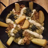 Aubergine mit Backkartoffeln (Nr. 42)  at Zarathustra in Cologne