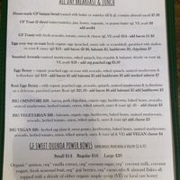 Breakfast and lunch menu  at Merak in Redland Bay