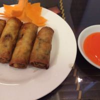 Lovely Spring Rolls :) at Truc Lam Trai in Hanoi