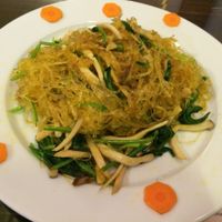 Noodles with Mushrooms at Truc Lam Trai in Hanoi