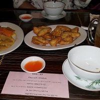 Fried Lotus and Mock Chicken at Truc Lam Trai in Hanoi