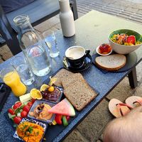 New breakfast option 12,90€ (on the left), on the right it is our beloved and well known scrambled tofu at Early Bird in Telfs