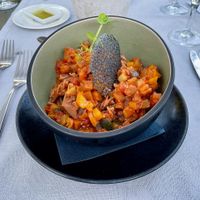 Gekeimte Fusilli mit Ratatouille-Gemüse und Tomatensoße. at ElzLand Hotel Pfauen in Elzach