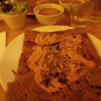 Galette woth egg plant at La Creperie in Paris