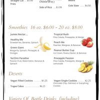 Menu at Healthy Eatz in Williamsburg