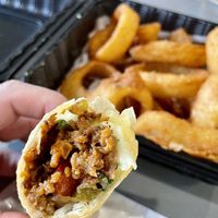 Philly cheesesteak egg roll at Healthy Eatz in Williamsburg