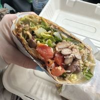 The burrito with brown ricee #Veganuary at Rock n Roots in Williston Park