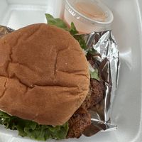 Walnut and mushroom burger 😋  at Golden Vegan in Zachary
