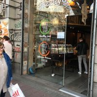 The entrance. Though this is clearly more for lunch, it was busy even at 7 pm. at jazzayoga in Belgrade