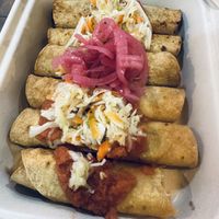 taquitos veganos  at El Merkury at the Market in Philadelphia