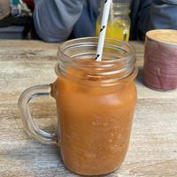 Carrot, apple & ginger juice at Mad & Kaffe in Copenhagen