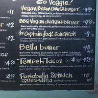 Menu as of December 2018 at The Cove in San Antonio