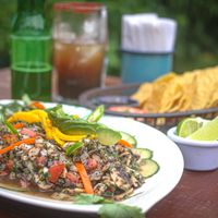 Ceviche de champiñones at La Palapa De Marlon in Playa Del Carmen