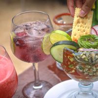 Cóctel de palmitos at La Palapa De Marlon in Playa Del Carmen
