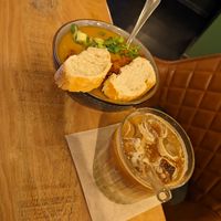 Soup and Pistachio Espresso at Esskalation in Bonn