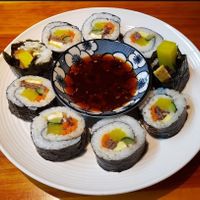 Vegan kimbap at The Crazy Noodle in Memphis