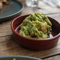 Smashed avocado at Cafe Route in North London