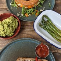 Vegan options at Cafe Route in North London