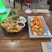 Loaded Jackfruit Nachos and Potatos Bravas  at Cafe Mint in Mallorca