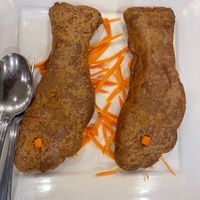 Taro fish (they’re huge!) at Greens Vegetarian Restaurant in Toronto