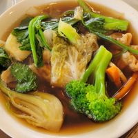 wonton soup (22) at Greens Vegetarian Restaurant in Toronto