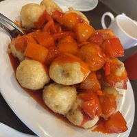 Sweet and sour mock chicken #46  at Greens Vegetarian Restaurant in Toronto