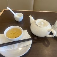 Complimentary tea!  at Greens Vegetarian Restaurant in Toronto