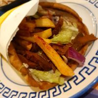Seitan gyros on wholewheat bread at Gyrosteria Yannis - Centro Città in Bari