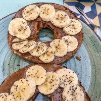 Peanut butter bagel at Mise En Place in Mallorca